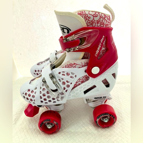 Roller Derby Trac Star Quick Fit Energy Flex Girl’s Skates, Size 3-6, Pink/White - Picture 1 of 10